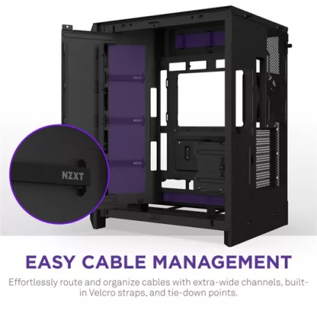 NZXT Midi - H9 Flow (2025) - Matt fekete - CM-H92FB-01