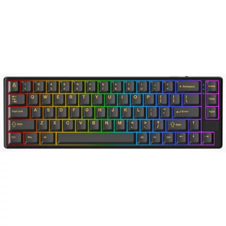 AVAX GM01 PRO 65% RGB tri-mode mechanikus billentyűzet Gateron sárga switch, magyar kiosztás