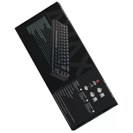 AVAX GM01 PRO 65% RGB tri-mode mechanikus billentyűzet Gateron sárga switch, magyar kiosztás