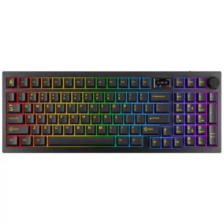 AVAX GM03 PRO 98% Gasket RGB tri-mode mechanikus billentyűzet Gateron piros switch, magyar kiosztás