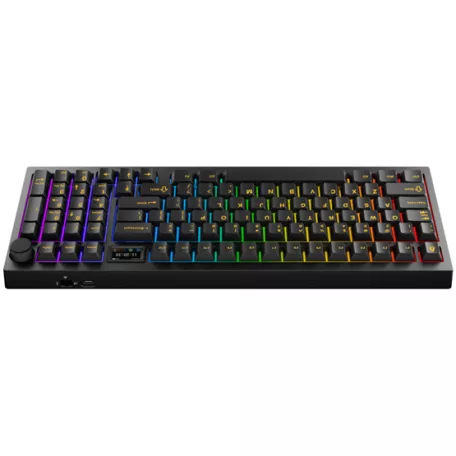 AVAX GM03 PRO 98% Gasket RGB tri-mode mechanikus billentyűzet Gateron piros switch, magyar kiosztás