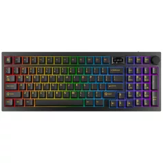   AVAX GM03 PRO 98% Gasket RGB tri-mode mechanikus billentyűzet Gateron sárga switch, magyar kiosztás