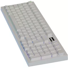   AVAX GM03 PRO Fehér 98% Gasket RGB tri-mode mechanikus billentyűzet Gateron sárga switch, magyar kiosztás