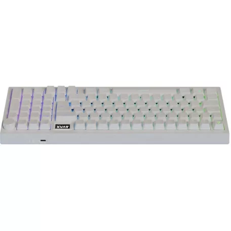 AVAX GM03 PRO Fehér 98% Gasket RGB tri-mode mechanikus billentyűzet Gateron sárga switch, magyar kiosztás