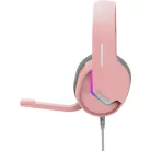 MARVO Tactic 40 vezetékes fejhallgató - rózsaszín - RGB világítás