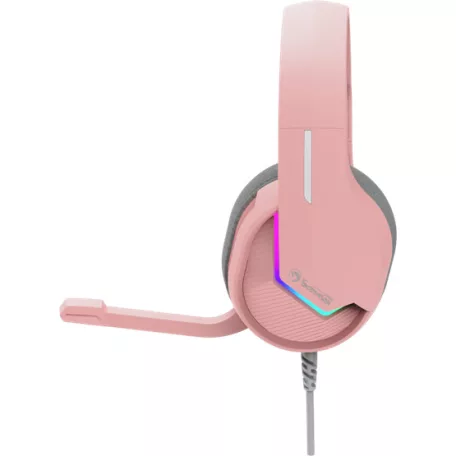 MARVO Tactic 40 vezetékes fejhallgató - rózsaszín - RGB világítás