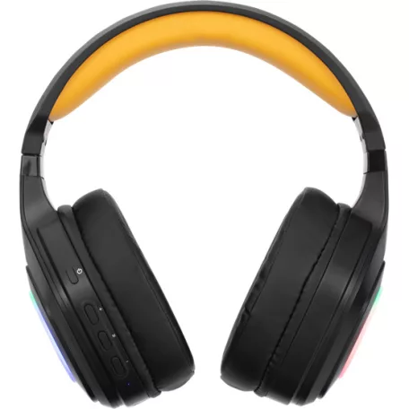 MARVO Pulz 80W vezeték nélküli fejhallgató - fekete - RGB világítás