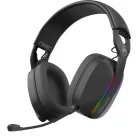 MARVO Pulz 70W vezeték nélküli fejhallgató - fekete - RGB világítás