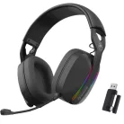 MARVO Pulz 70W vezeték nélküli fejhallgató - fekete - RGB világítás