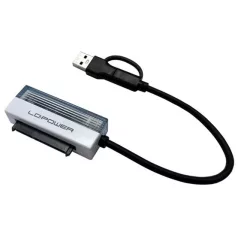   LC Power USB-C és USB-A > SATA és NVMe átalakító - LC-ADA-USB-SATA-25