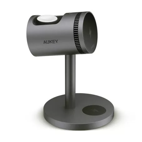 Aukey MagFusion 3-in-1 Pro Qi2 aktív hűtésű vezeték nélküli töltőállvány