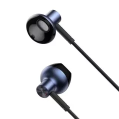   Baseus Encok H19 Wired Earphones 3,5 mm jack mikrofonos fülhallgató, fekete