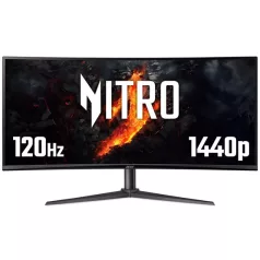   Acer 34" Nitro XZ340CUJ0bmiiphx ZeroFrame Adaptive-Sync - VA - 120Hz - Fekete