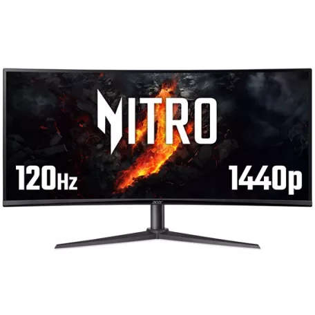 Acer 34" Nitro XZ340CUJ0bmiiphx ZeroFrame Adaptive-Sync - VA - 120Hz - Fekete