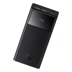   Baseus Star-Lord gyorstöltő powerbank 30000 mAh, 30W, fekete + 3A USB Type-A – Type-C, 30cm kábel