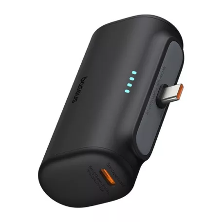 Baseus Compact gyorstöltő powerbank 5000 mAh, 20W USB Type-C csatlakozóval, fekete