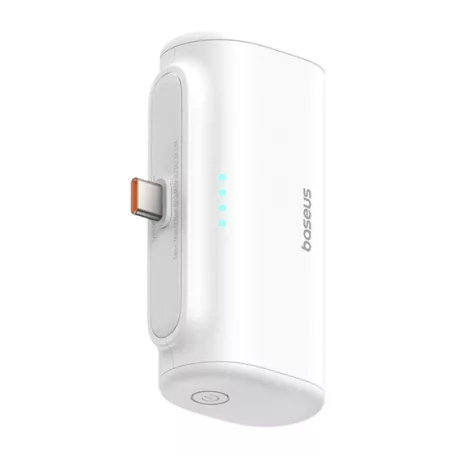 Baseus Compact gyorstöltő powerbank 5000 mAh, 20W USB Type-C csatlakozóval, fehér