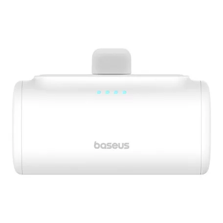 Baseus Compact gyorstöltő powerbank 5000 mAh, 20W iPhone csatlakozóval, fehér