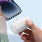 Baseus Compact gyorstöltő powerbank 5000 mAh, 20W iPhone csatlakozóval, fehér