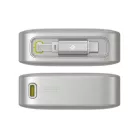 Baseus Free2Pull gyorstöltő powerbank 10000 mAh, 30W, beépített USB Type-C kábel, szürke