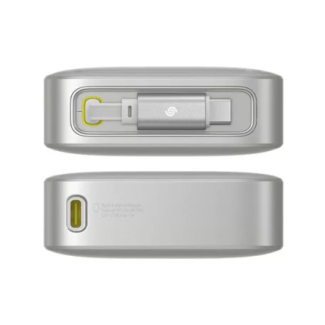 Baseus Free2Pull gyorstöltő powerbank 10000 mAh, 30W, beépített USB Type-C kábel, szürke