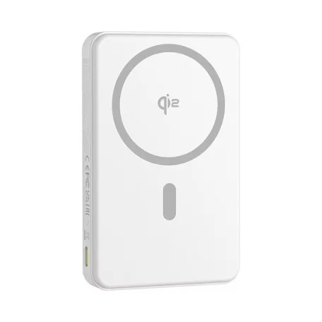Baseus Airpow II Qi2 Magnetic vezeték nélküli gyorstöltő powerbank 10000 mAh, 22.5W, fehér + 60W USB Type-C, 30cm kábel