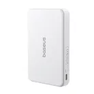 Baseus Airpow II Qi2 Magnetic vezeték nélküli gyorstöltő powerbank 10000 mAh, 22.5W, fehér + 60W USB Type-C, 30cm kábel