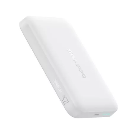 Baseus EnerFill FM11 Magnetic vezeték nélküli gyorstöltő powerbank 10000 mAh, 22.5W, fehér + 60W USB Type-C, 30cm kábel