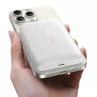 Baseus EnerFill FM11 Magnetic vezeték nélküli gyorstöltő powerbank 10000 mAh, 22.5W, fehér + 60W USB Type-C, 30cm kábel