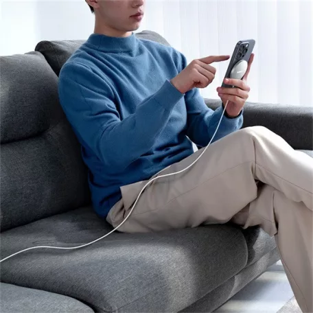 Baseus Simple Mini4 Air Magnetic vezeték nélküli töltő 15W, ezüst