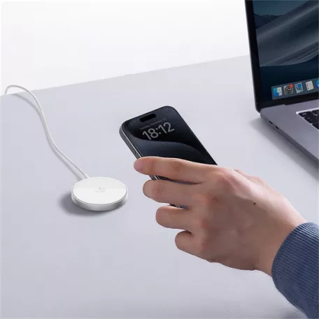 Baseus Simple Mini4 Air Magnetic vezeték nélküli töltő 15W, ezüst