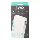 AVAX PB106W LEISURE PD/Type-C 30W+QC 18W gyorstöltő Powerbank 15.000mAh, fehér - Dobozsérült termék