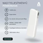AVAX PB106W LEISURE PD/Type-C 30W+QC 18W gyorstöltő Powerbank 15.000mAh, fehér - Dobozsérült termék