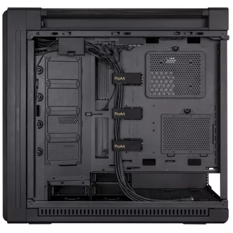 Asus ProArt PA602 Wood Metal E-ATX - midi számítógépház - Fekete