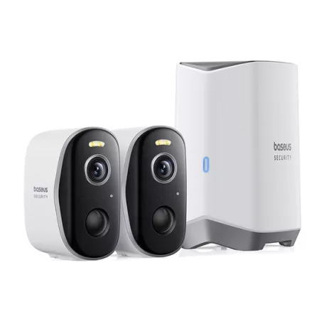 Baseus Security N1 Plus 2K kültéri biztonsági kamera KIT, fehér