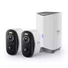 Baseus Security N1 Plus 2K kültéri biztonsági kamera KIT, fehér