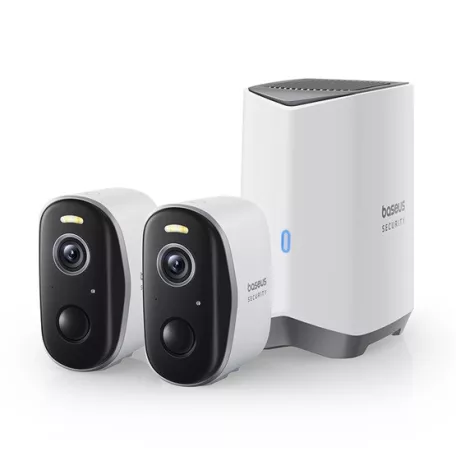 Baseus Security N1 Plus 2K kültéri biztonsági kamera KIT, fehér
