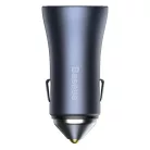 Baseus Golden Contactor Pro autós gyorstöltő 40W, 2×USB Type-A, szürke + 100W USB, 1m kábel