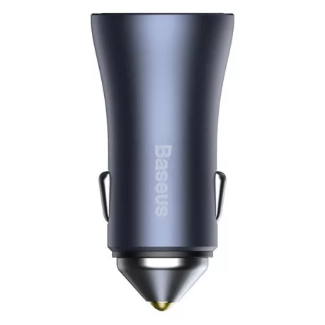 Baseus Golden Contactor Pro autós gyorstöltő 40W, 2×USB Type-A, szürke + 100W USB, 1m kábel