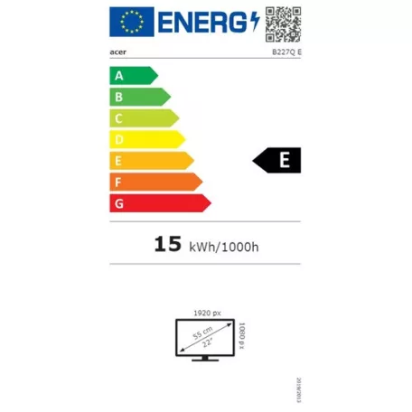 Acer 21,5" Vero B227QE3bmiprxv ZeroFrame FreeSync - IPS LED - PIVOT |3 év garancia|
