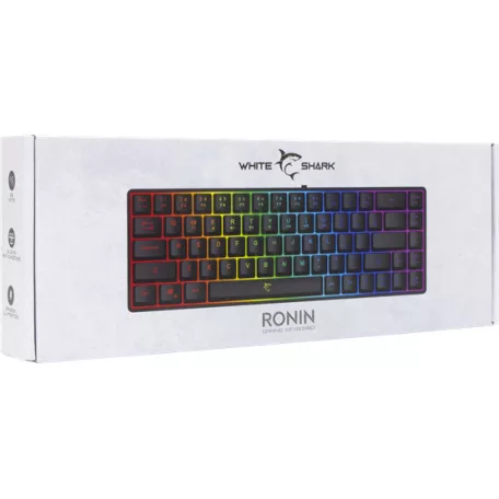 White Shark GK-2201B-HU RONIN vezetékes membrán gamer billentyűzet - fekete - HU