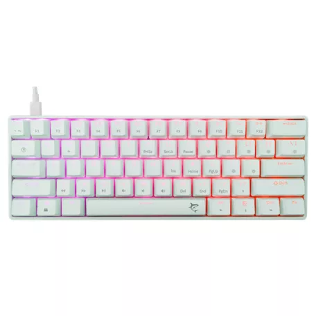 White Shark GK-004211W/R-US SHINOBI-2 vezetékes mechanikus gamer billentyűzet - fehér - US
