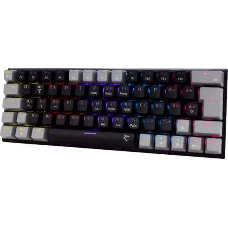 White Shark GK-002123V2-B-G/BL-HU WAKIZASHI-2 vezetékes mechanikus gamer billentyűzet - fekete/szürke - HU /kék/