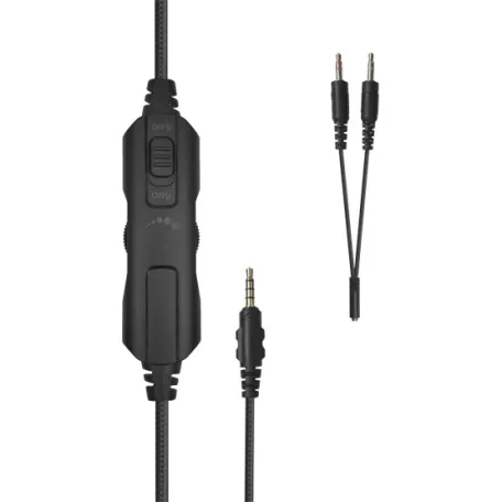 White Shark GH-2540B ELEPHANT vezetékes gamer fejhallgató mikrofonnal - fekete