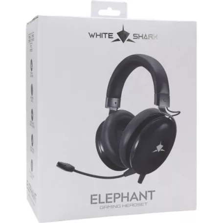 White Shark GH-2540B ELEPHANT vezetékes gamer fejhallgató mikrofonnal - fekete