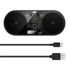 Baseus Digital LED Display 2-in-1 vezeték nélküli töltő 20W, fekete + 3A USB Type-A – USB Type-C,  1m kábel