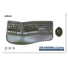 Zalman ZM-K690M Magyar Ergonomikus Billentyűzet + egér Kombó (A-típusú egérrel)