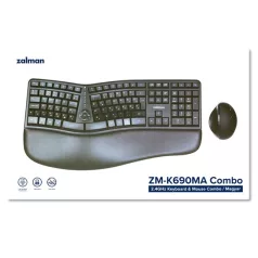   Zalman ZM-K690M Magyar Ergonomikus Billentyűzet + egér Kombó (A-típusú egérrel)