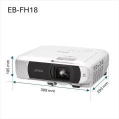   Epson EB-FH18 FHD lámpás projektor, Apple AirPlay 2, Wi-Fi,  4100 lumen