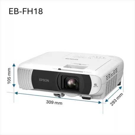 Epson EB-FH18 FHD lámpás projektor, Apple AirPlay 2, Wi-Fi,  4100 lumen